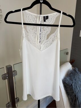 Vero Moda Cream Lace Back Camisole